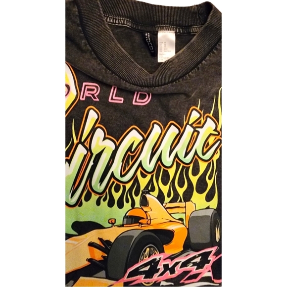 🔖Final Sale! Divided H&M Vintage Retro Cropped Acid Wash Cropped Graphic Tee - Picture 5 of 12